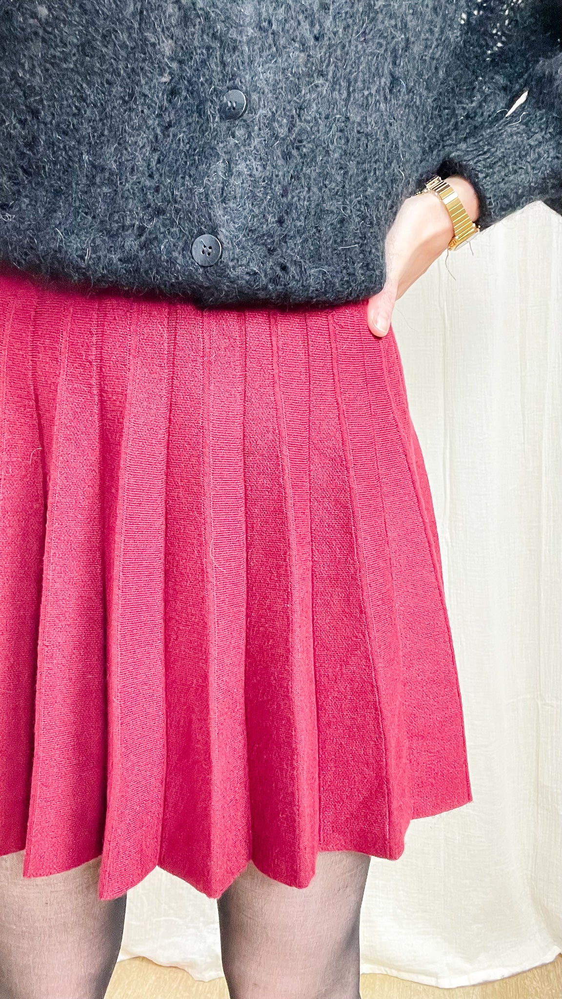 Jupe Malaury - Jupe plissée en maille