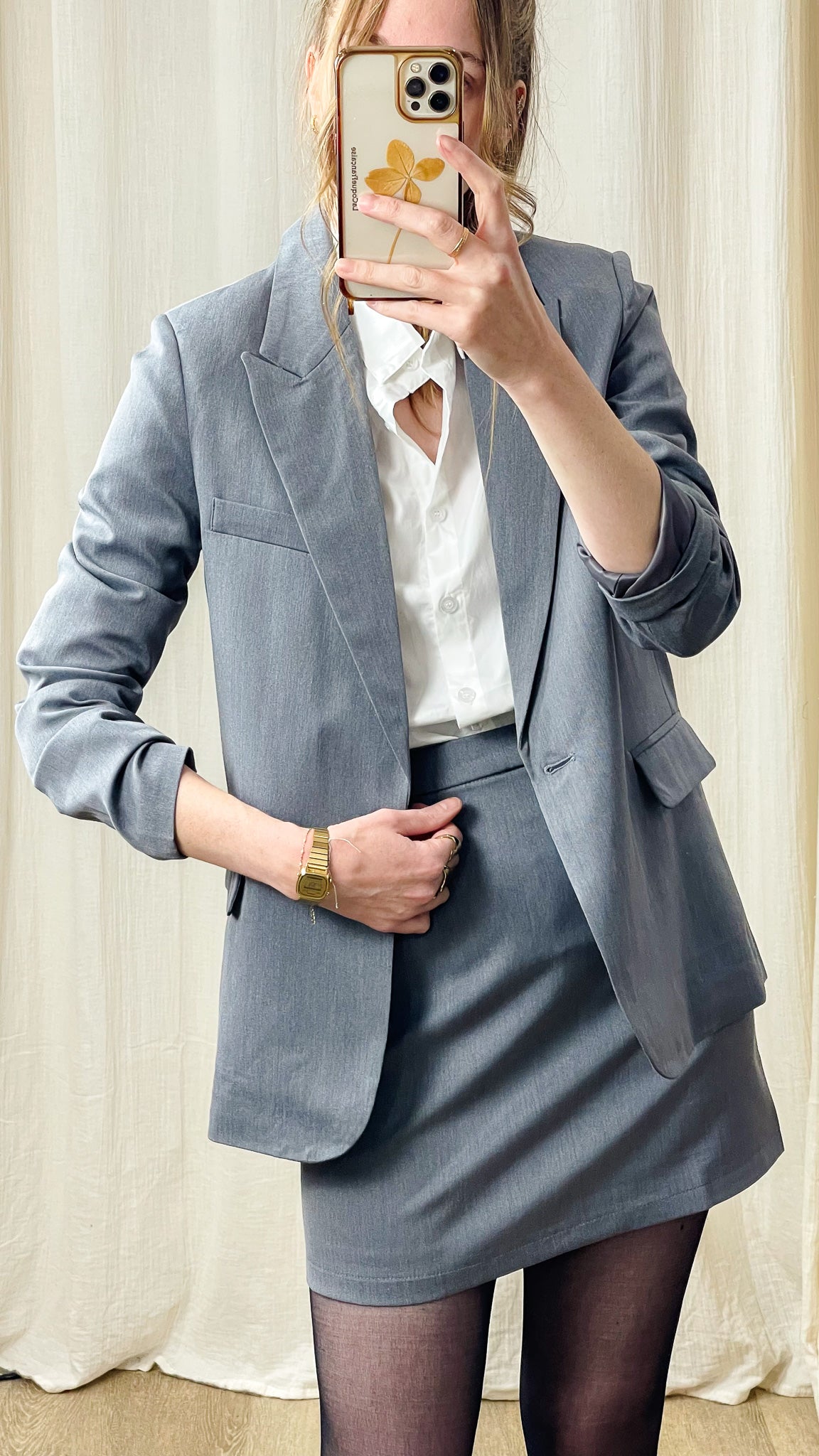 Blazer Phoebe – Blazer gris chic