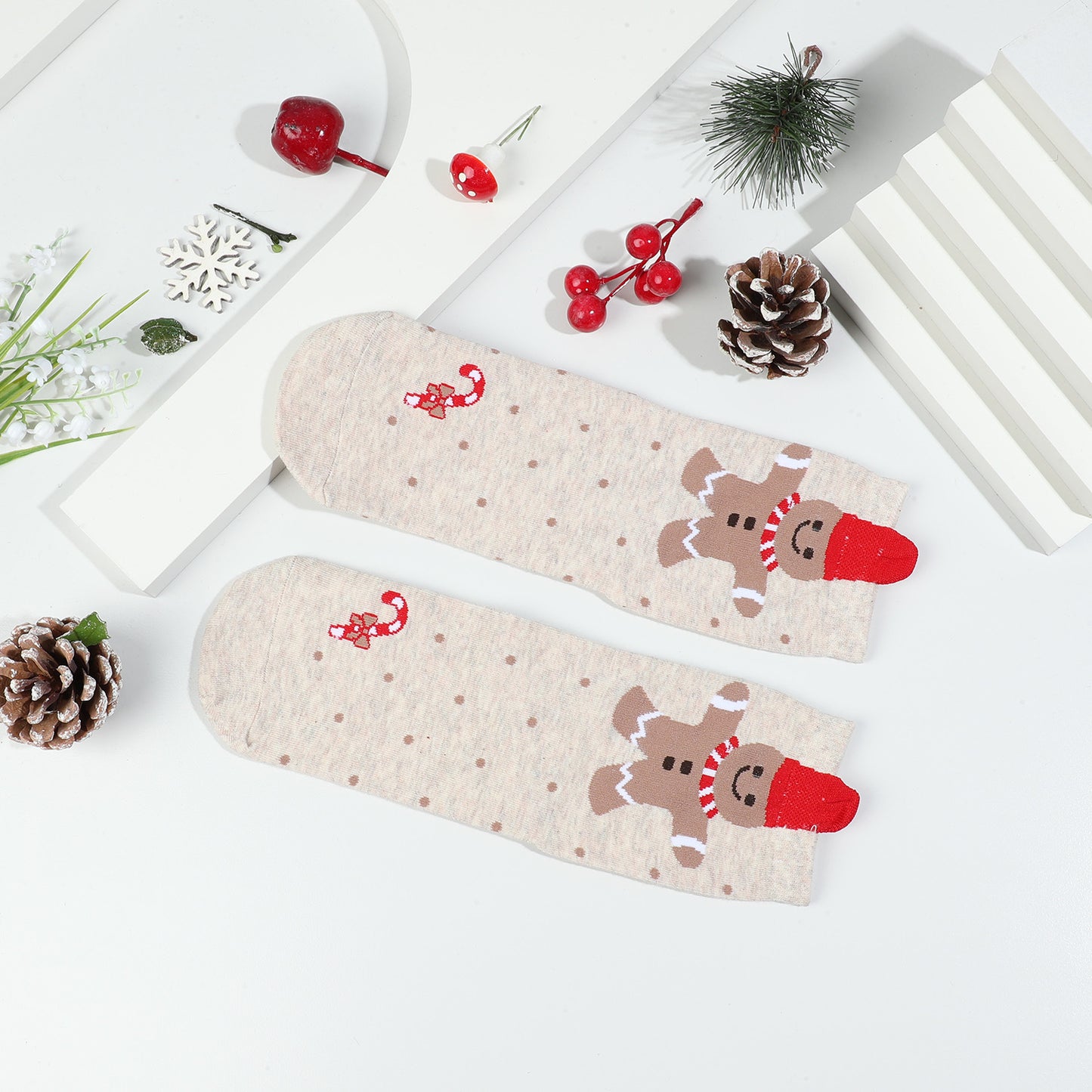 Chaussettes pain d'épice bonnet