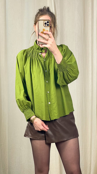 Blouse Nora - Blouse col montant stocké