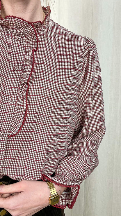 Blouse Leanna - Blouse à volants vichy