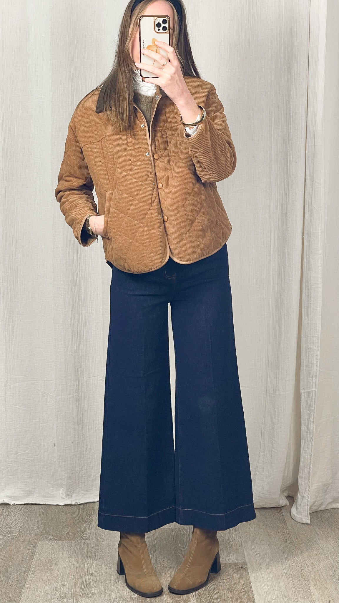 Veste Adèle - Veste matelassée en velours côtelé