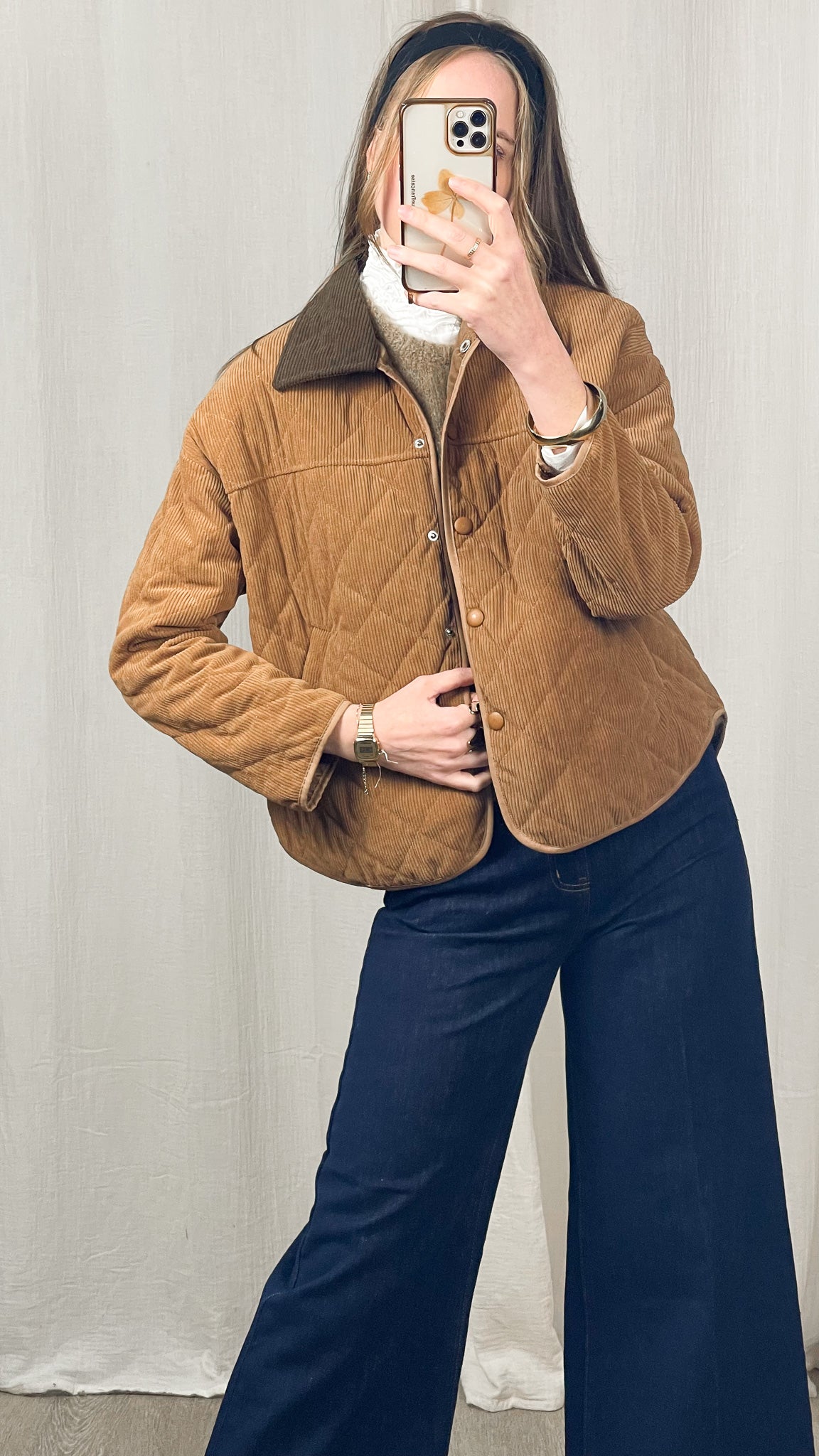 Veste Adèle - Veste matelassée en velours côtelé