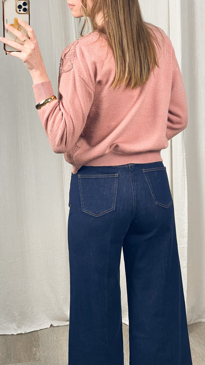 Gilet Danaé - Gilet texturé avec fleurs