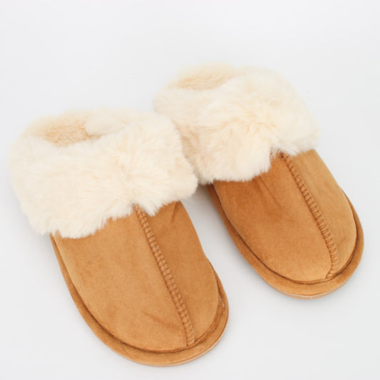 Chaussons mules fourrées