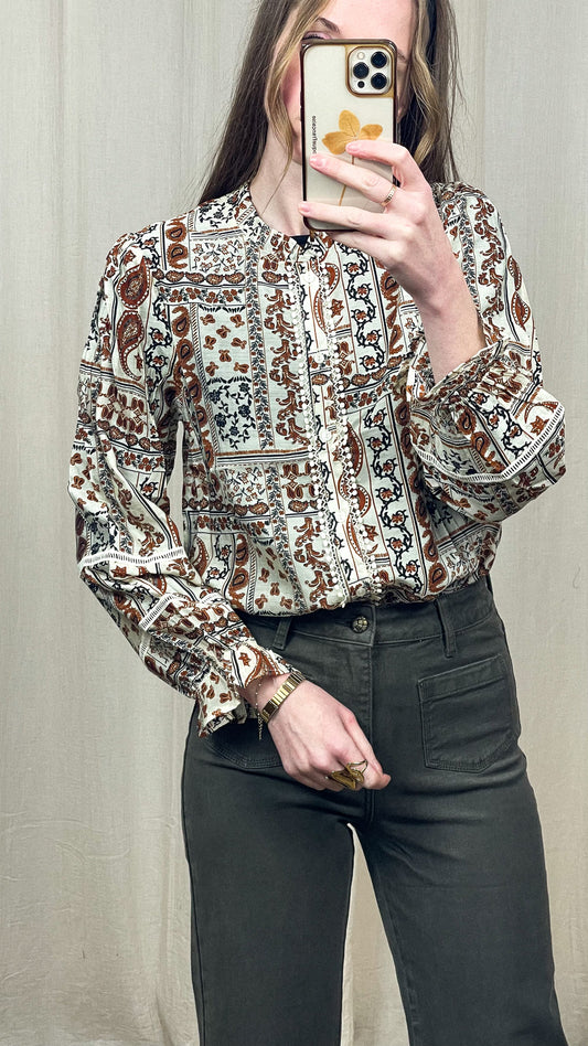 Blouse Aurore - Blouse fluide imprimée bohème