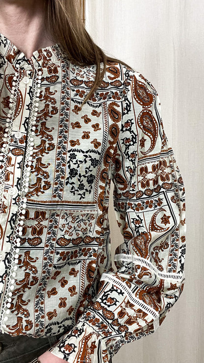 Blouse Aurore - Blouse fluide imprimée bohème