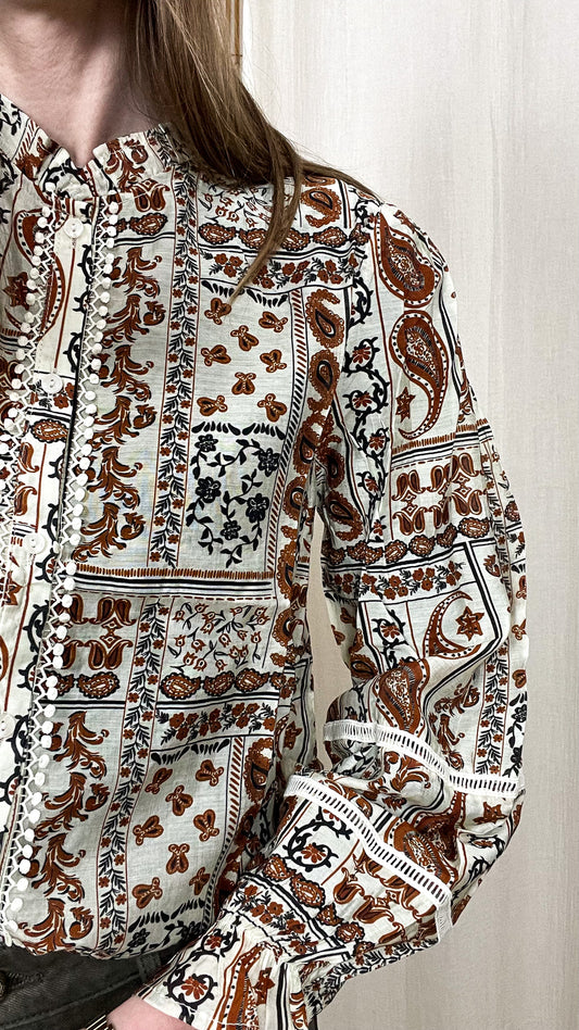 Blouse Aurore - Blouse fluide imprimée bohème