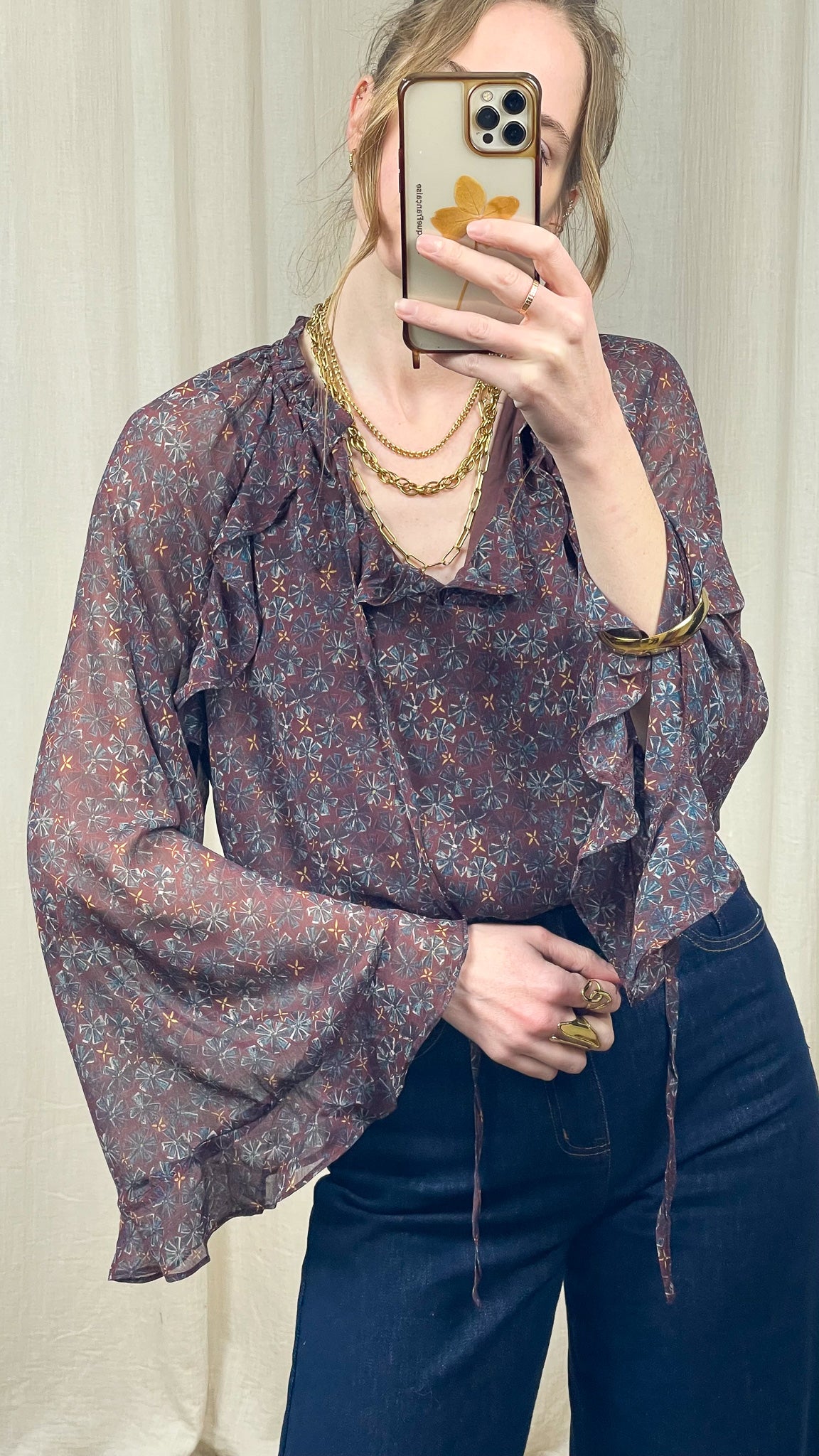 Blouse Julia – Blouse fluide imprimée à volants
