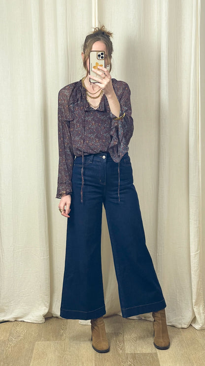 Blouse Julia – Blouse fluide imprimée à volants