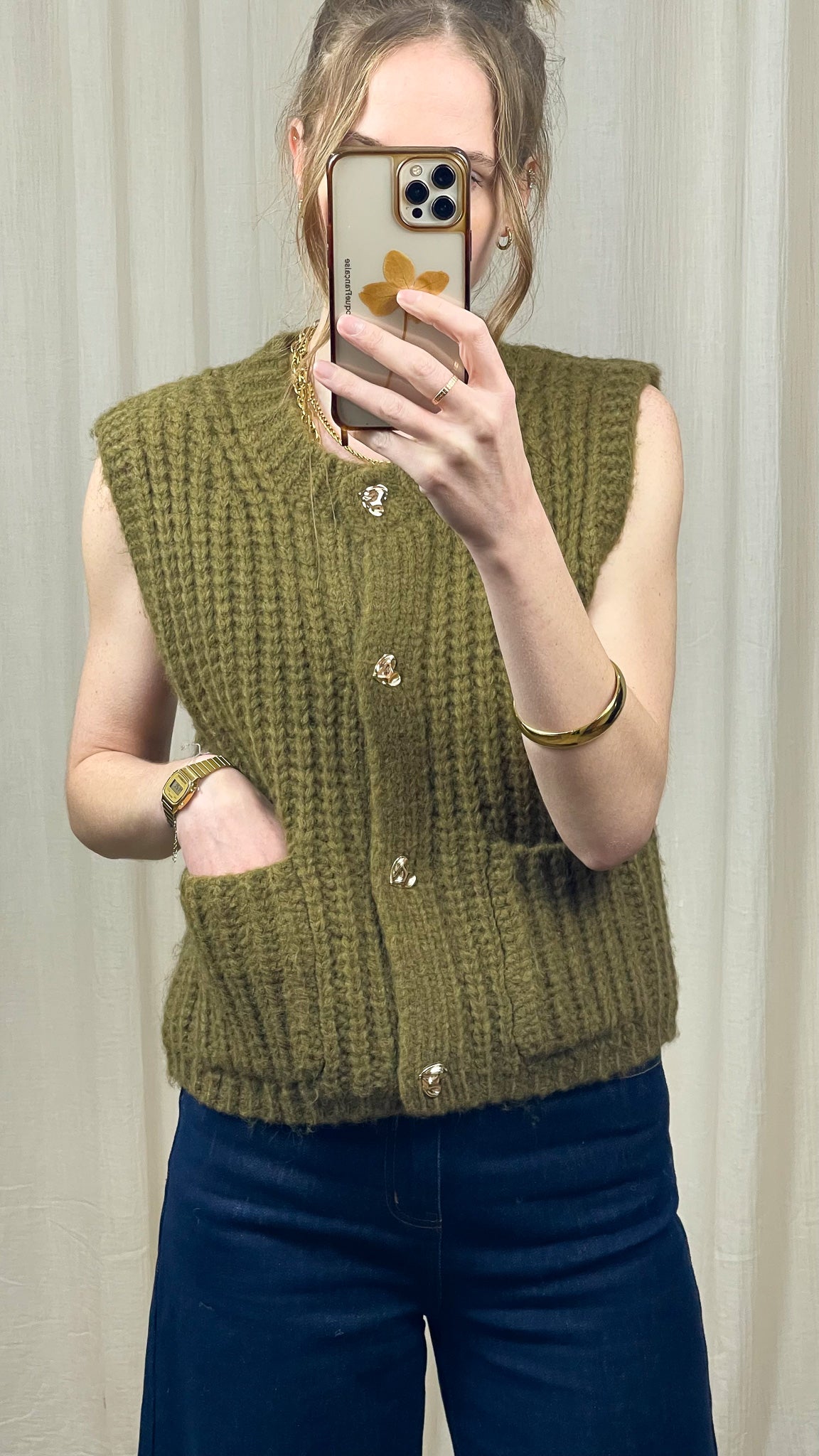 Gilet Céleste – Gilet sans manches en maille épaisse