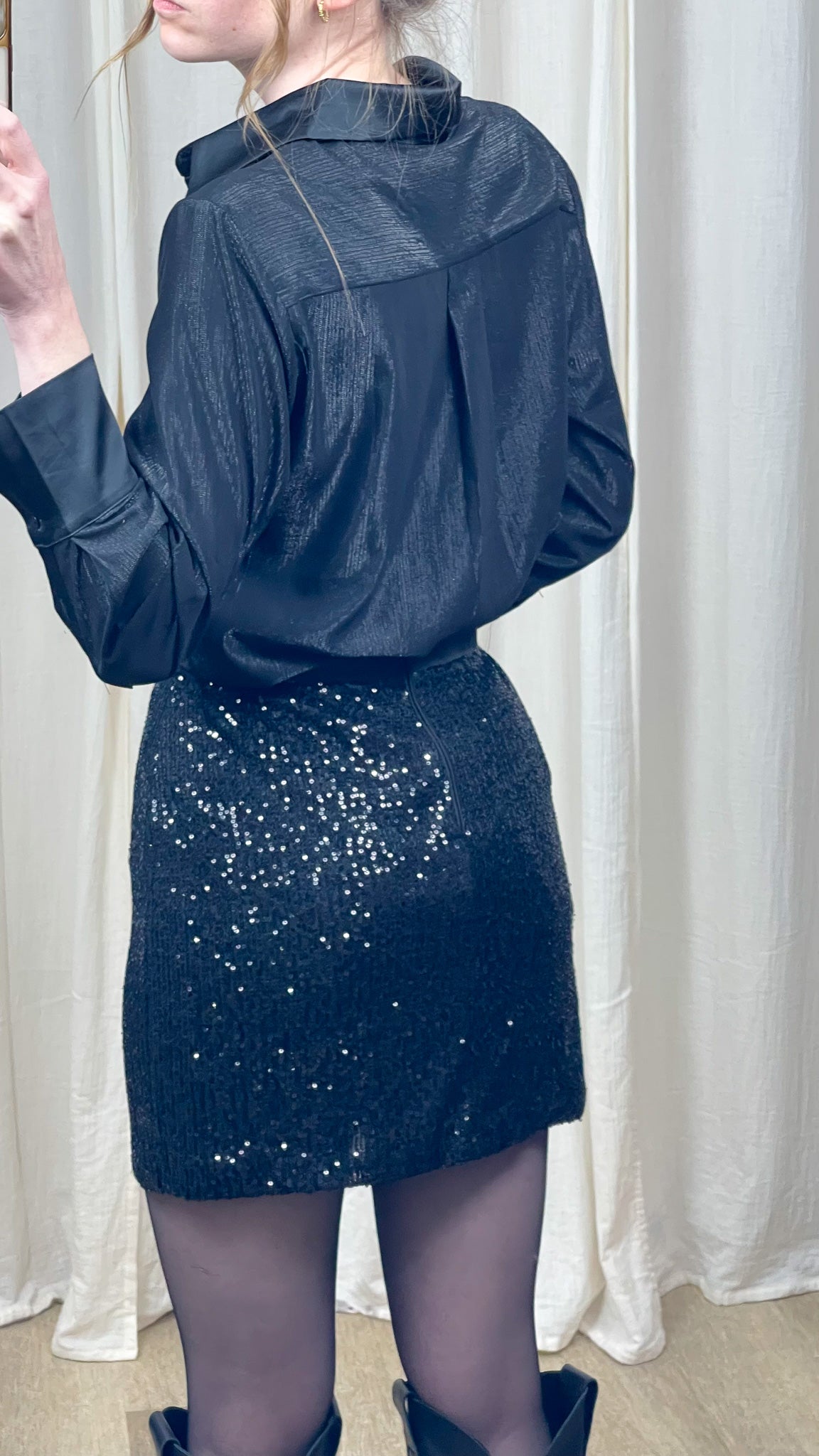 Jupe Jun – Jupe courte à sequins