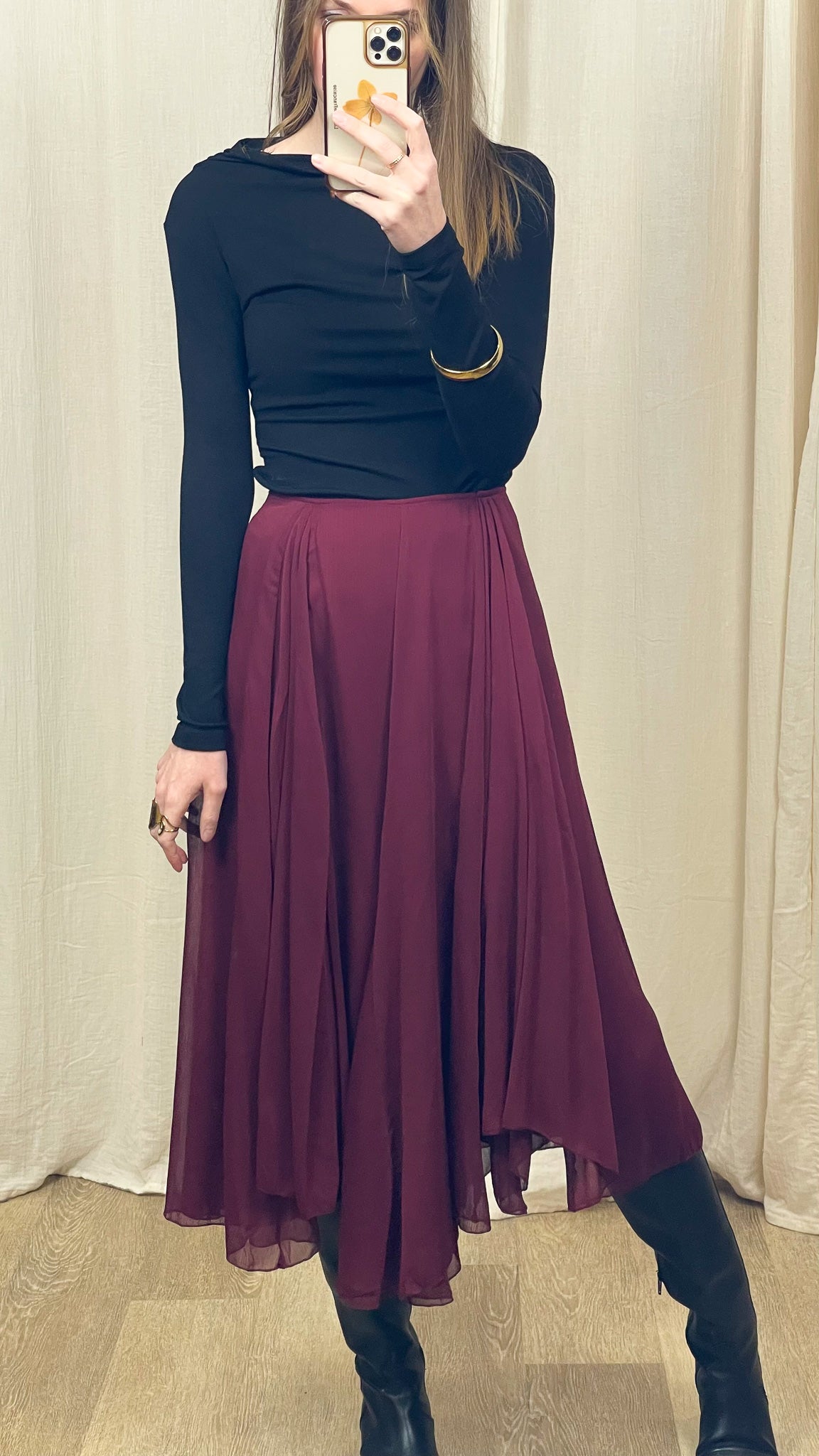 Jupe Prune - Jupe longue fluide