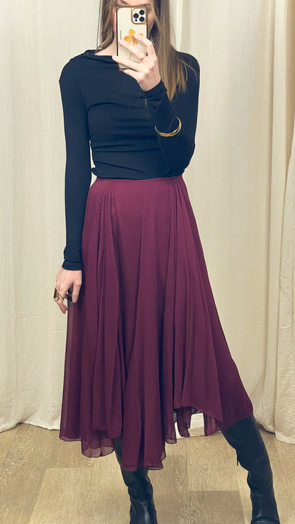 Jupe Prune - Jupe longue fluide