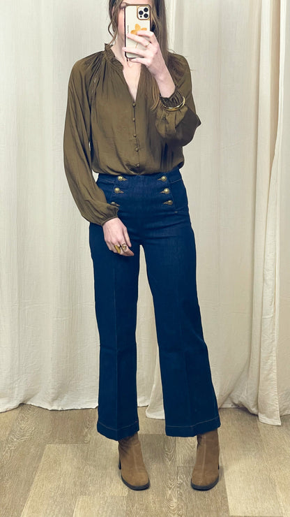 Blouse Aëla – Blouse fluide avec détails ajourés