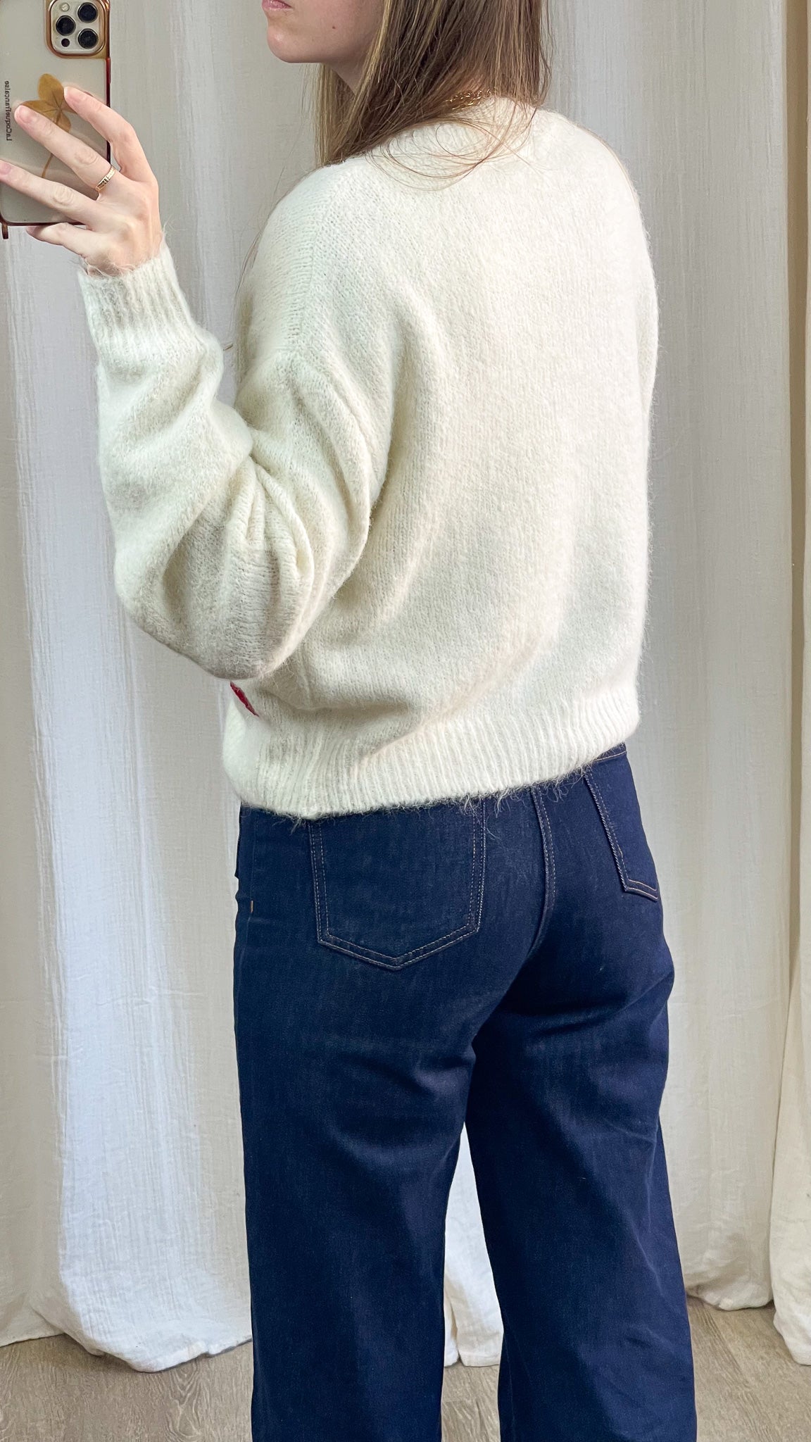 Pull Delphine - Pull avec coeurs rouge