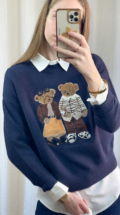 Pull Couple Ourson – Pull brodé oursons
