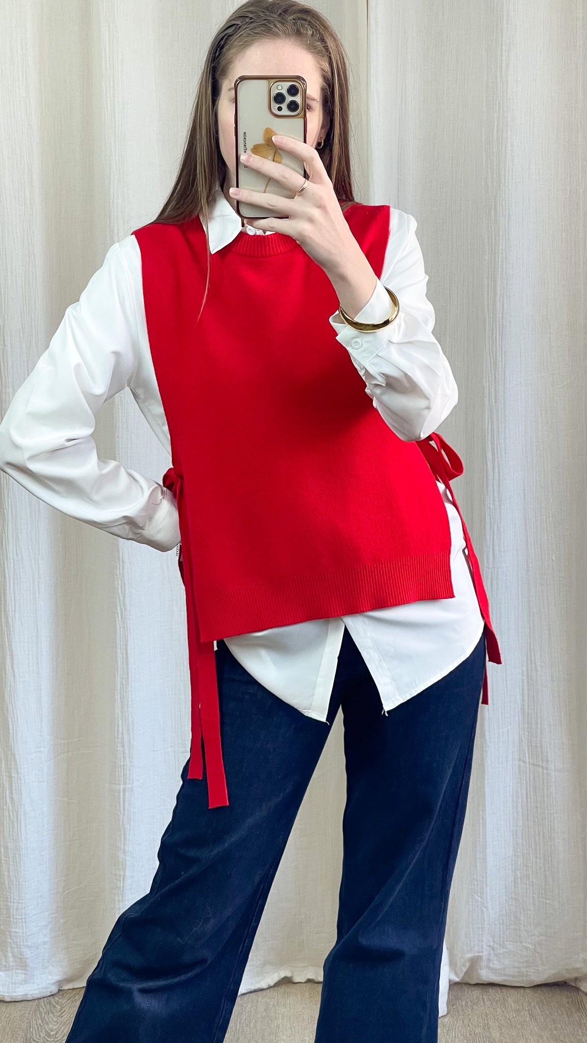 Pull sans manches à nœuds – Pull Caroline