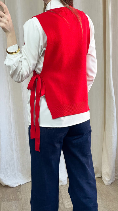 Pull sans manches à nœuds – Pull Caroline