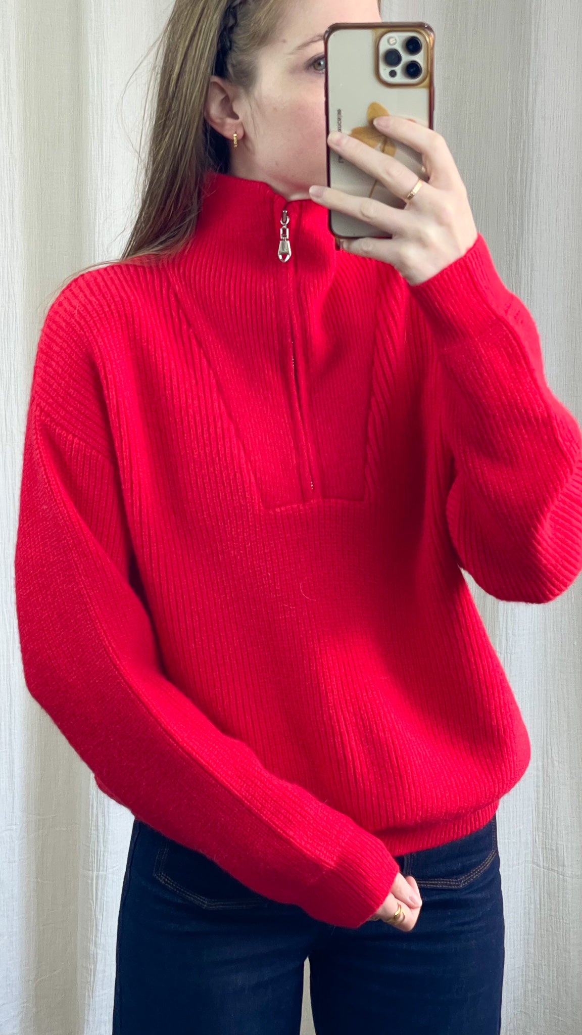 Pull Olympe – Pull zippé col camionneur en maille