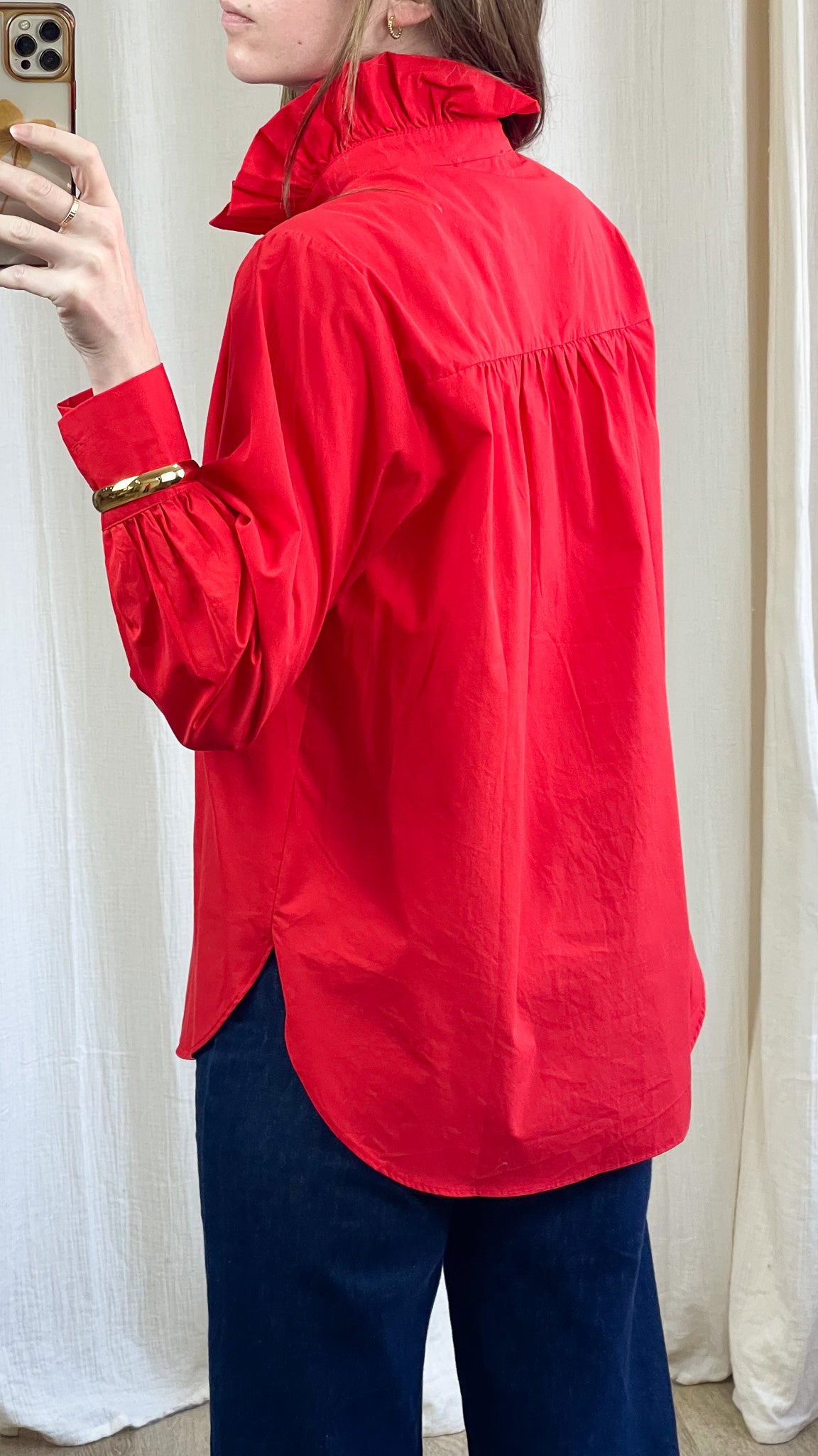 Chemise Lucinda – Chemise col montant volanté