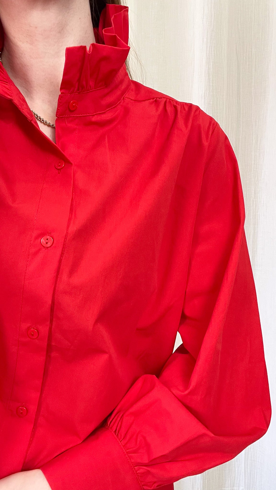 Chemise Lucinda – Chemise col montant volanté