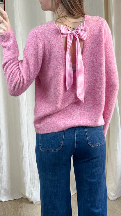 Pull Roseline – Pull avec nœud vichy dans le dos