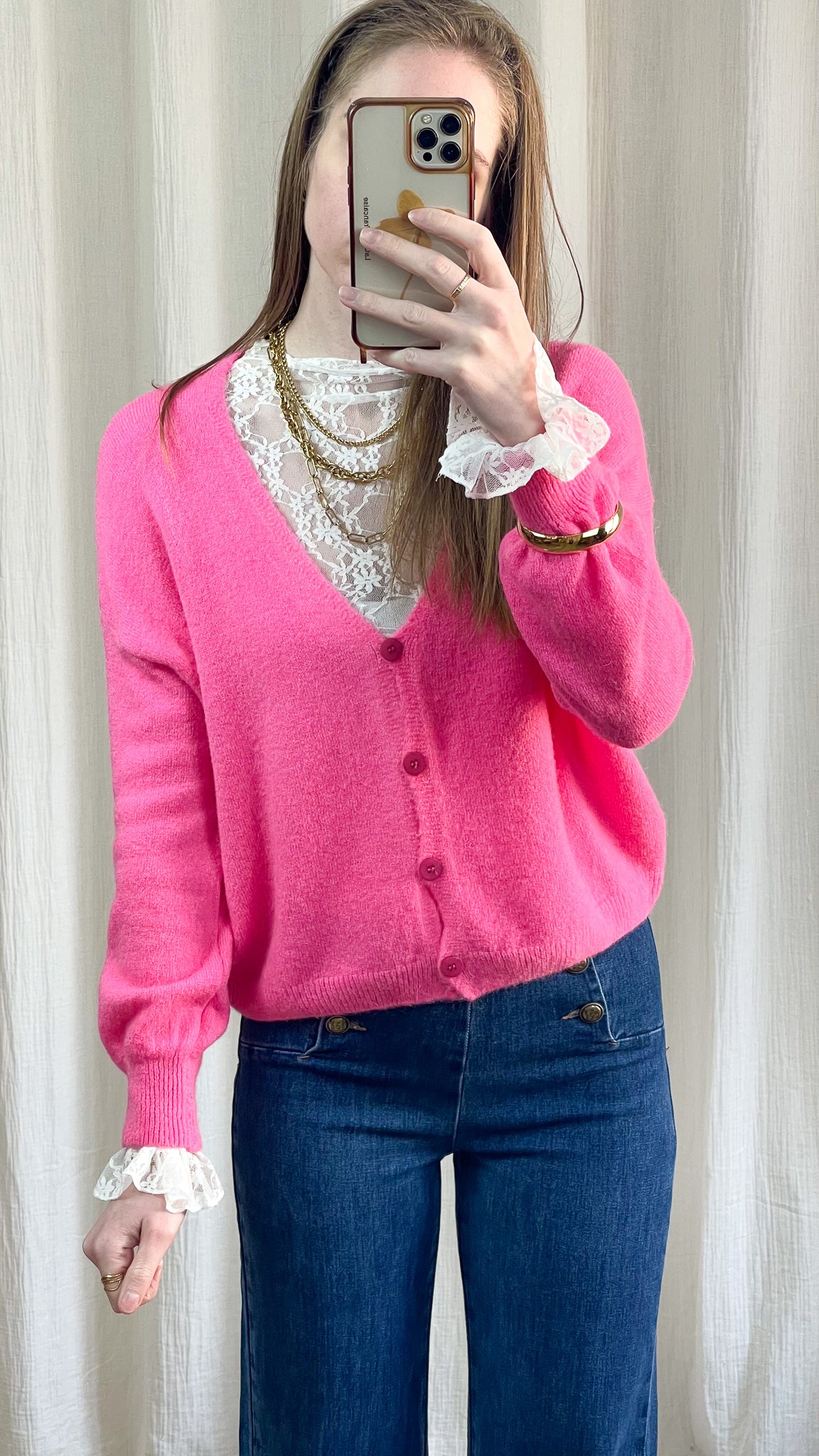Gilet Lisa - Gilet avec boutons en baby alpaga