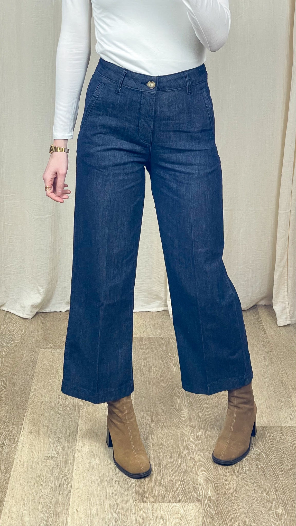 Jean Old Navy Femme Taille 2 Courte - Bleu Marine Clair (neuf Avec étiquette)