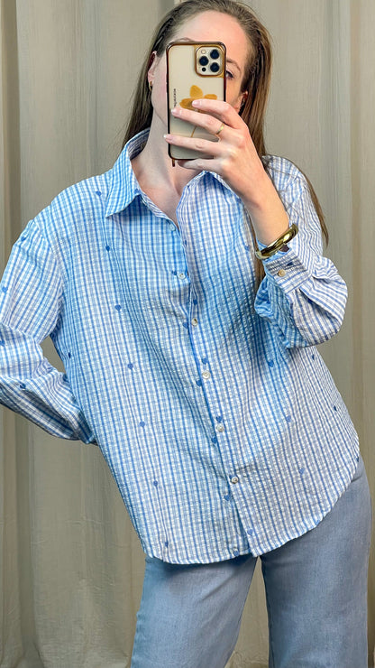 Chemise Ingrid – Chemise vichy avec coeurs bordés