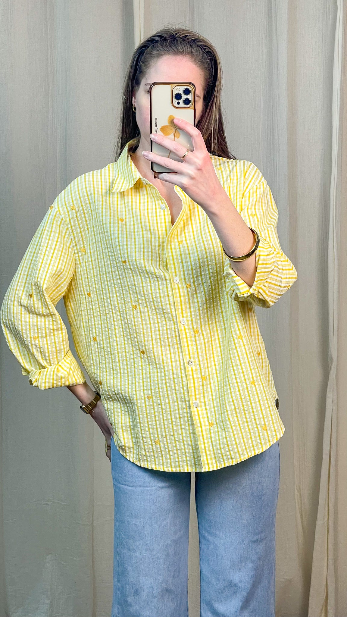 Chemise Ingrid – Chemise vichy avec coeurs bordés