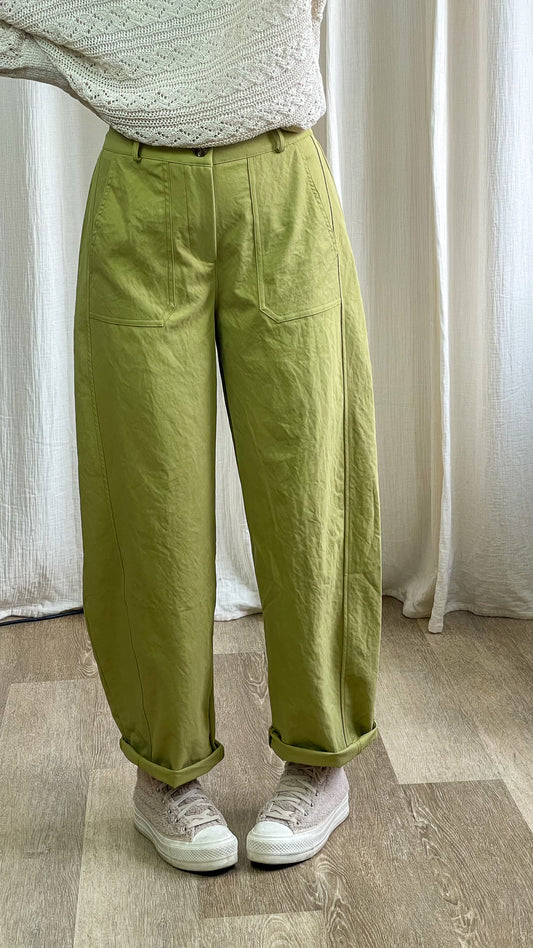 Pantalon Olive – Pantalon coupe balloon vert olive