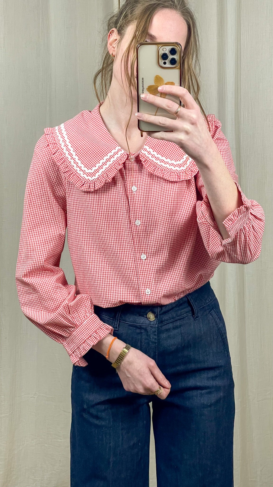Chemise Colette – Chemise vichy avec col Claudine