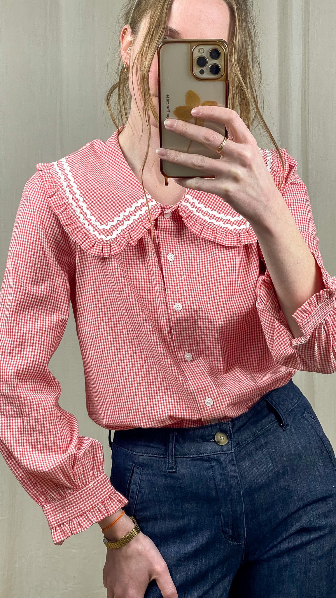 Chemise Colette – Chemise vichy avec col Claudine