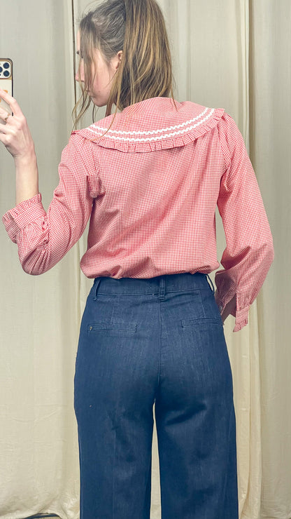 Chemise Colette – Chemise vichy avec col Claudine