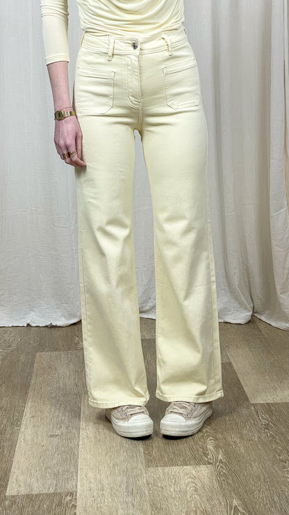 Jean Alba – Coupe wide jaune pastel