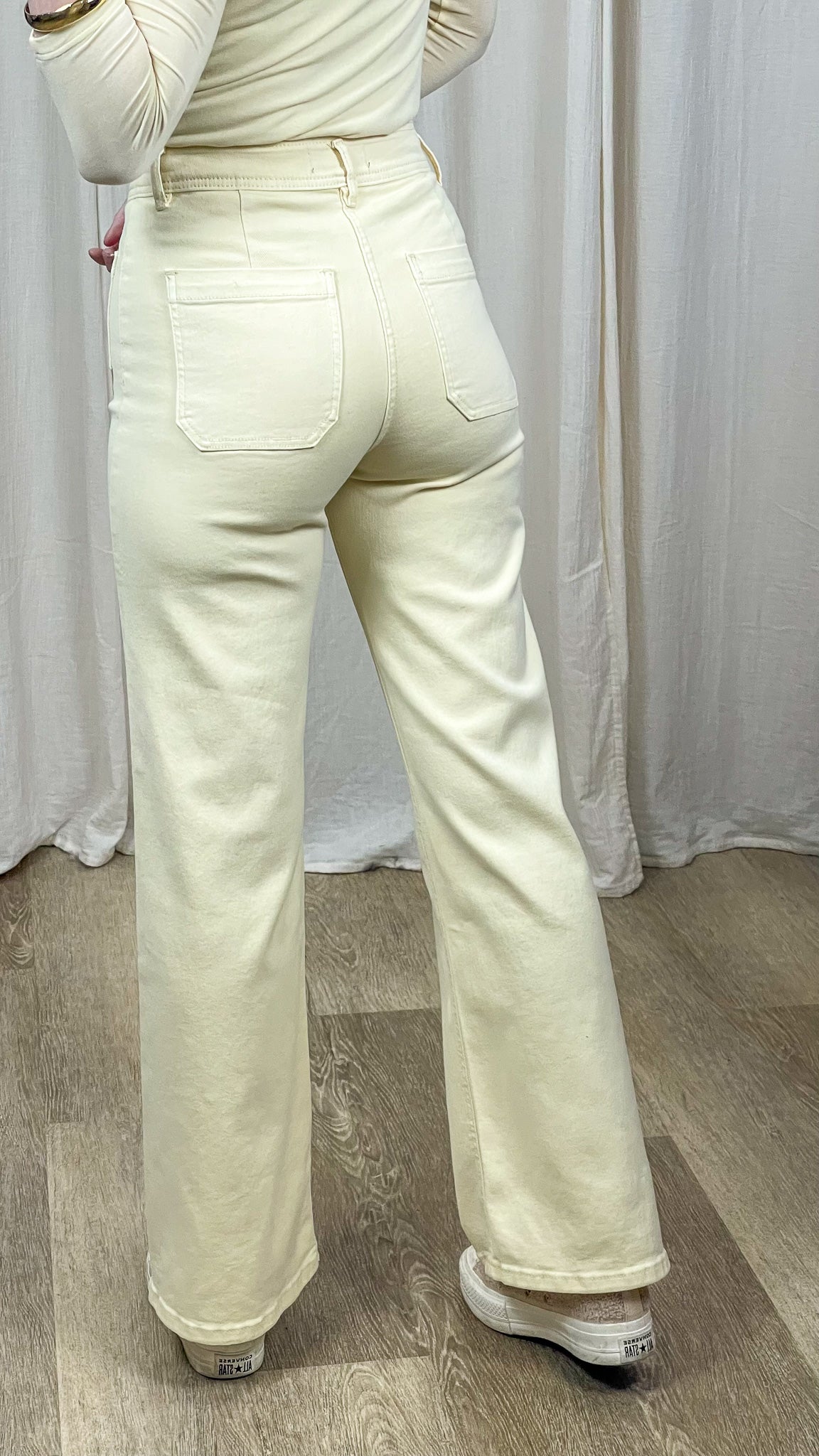 Jean Alba – Coupe wide jaune pastel