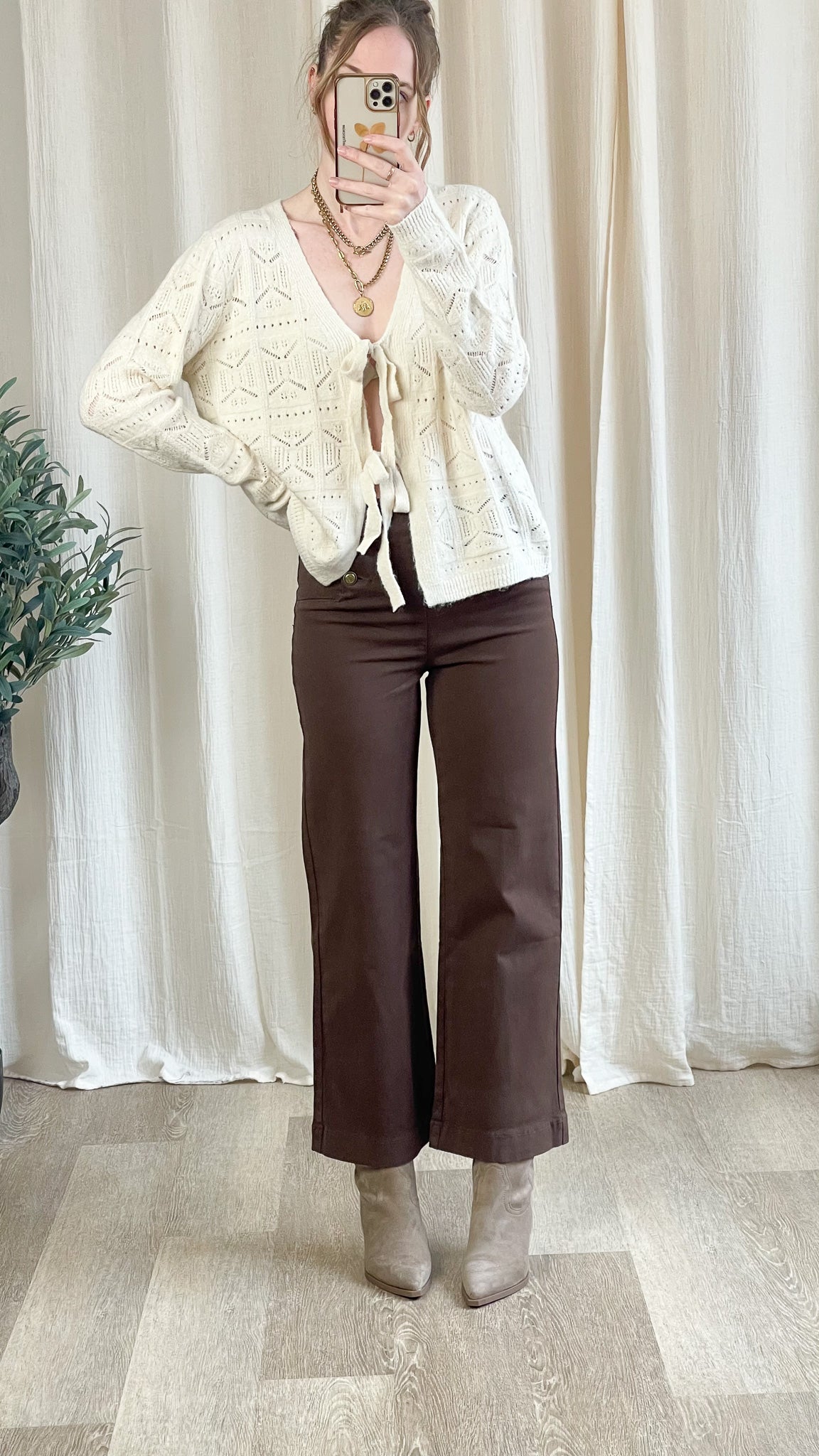 Gilet Uma - Maille ajourée à nouer