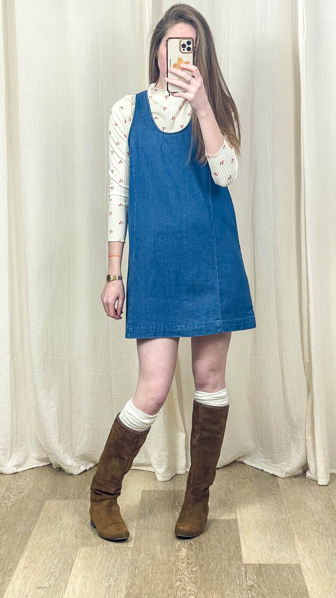 Robe Salomé – Robe chasuble en denim