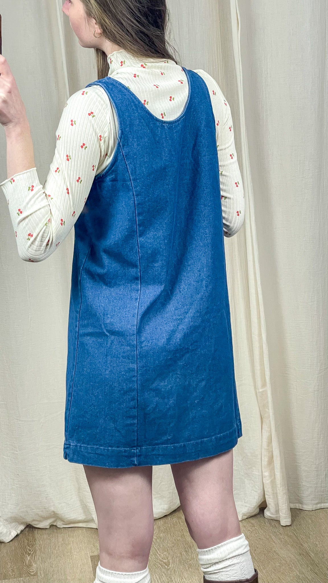 Robe Salomé – Robe chasuble en denim