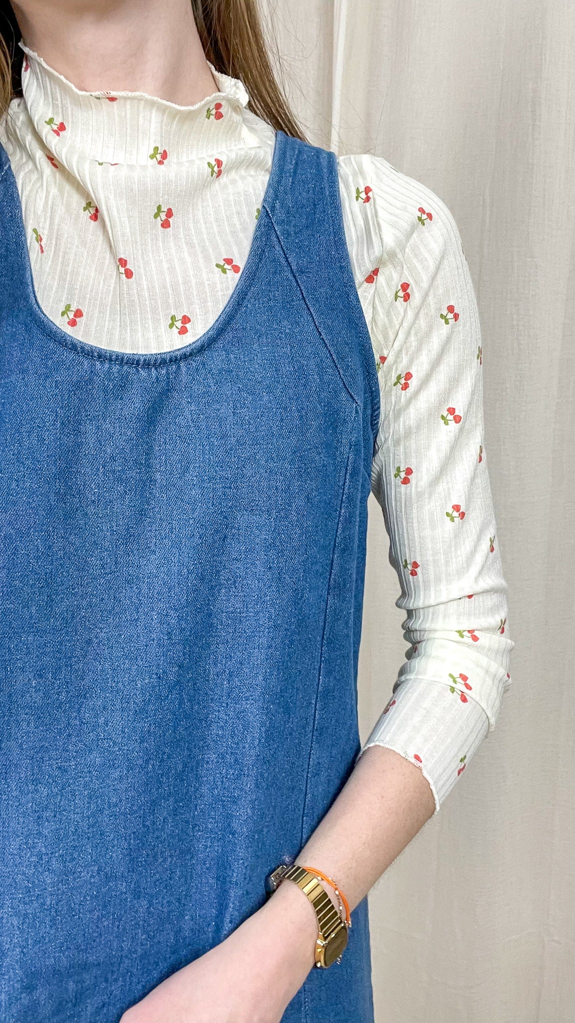 Robe Salomé – Robe chasuble en denim