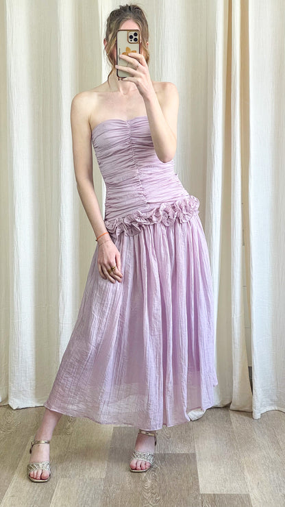 Robe Lila – Robe bustier longue lilas élégante pour cérémonie