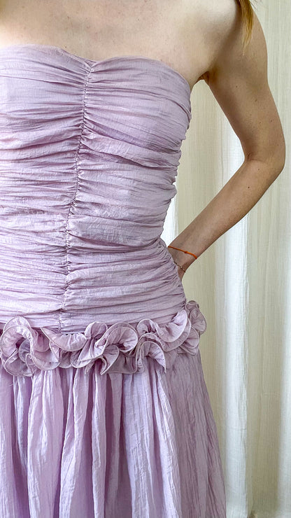 Robe Lila – Robe bustier longue lilas élégante pour cérémonie
