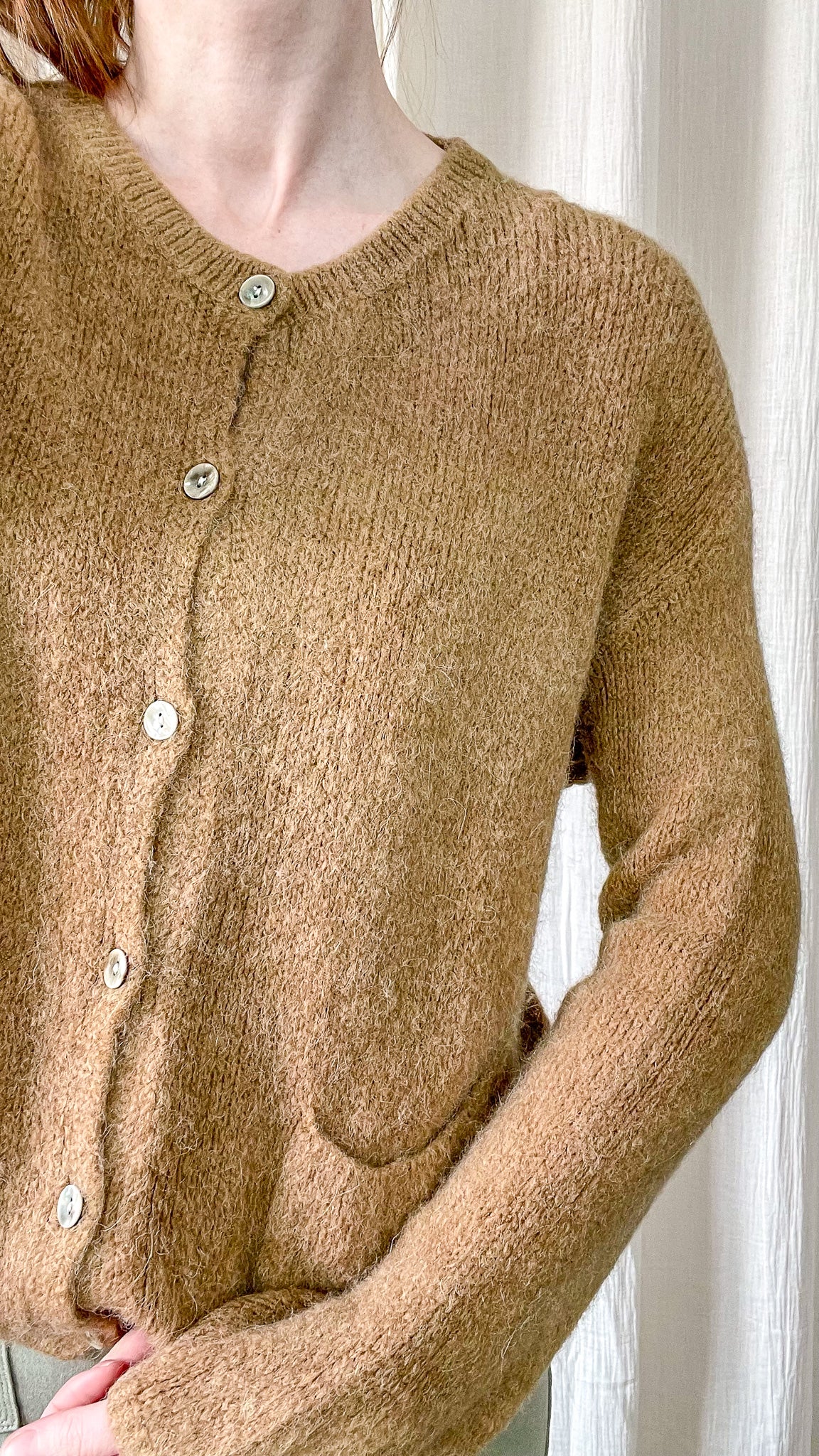 Gilet Lison - Gilet en baby alpaga boutonné avec poches