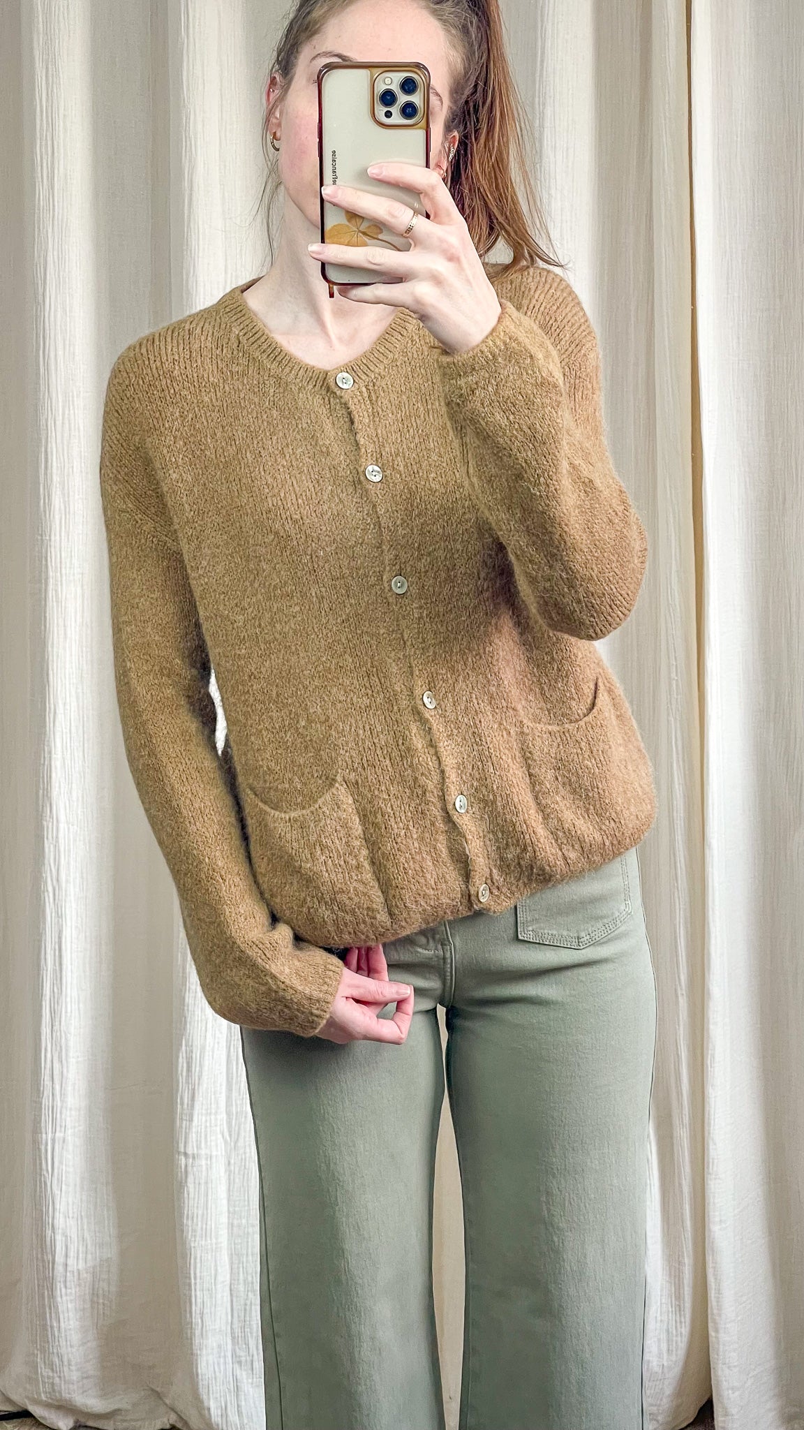 Gilet Lison - Gilet en baby alpaga boutonné avec poches