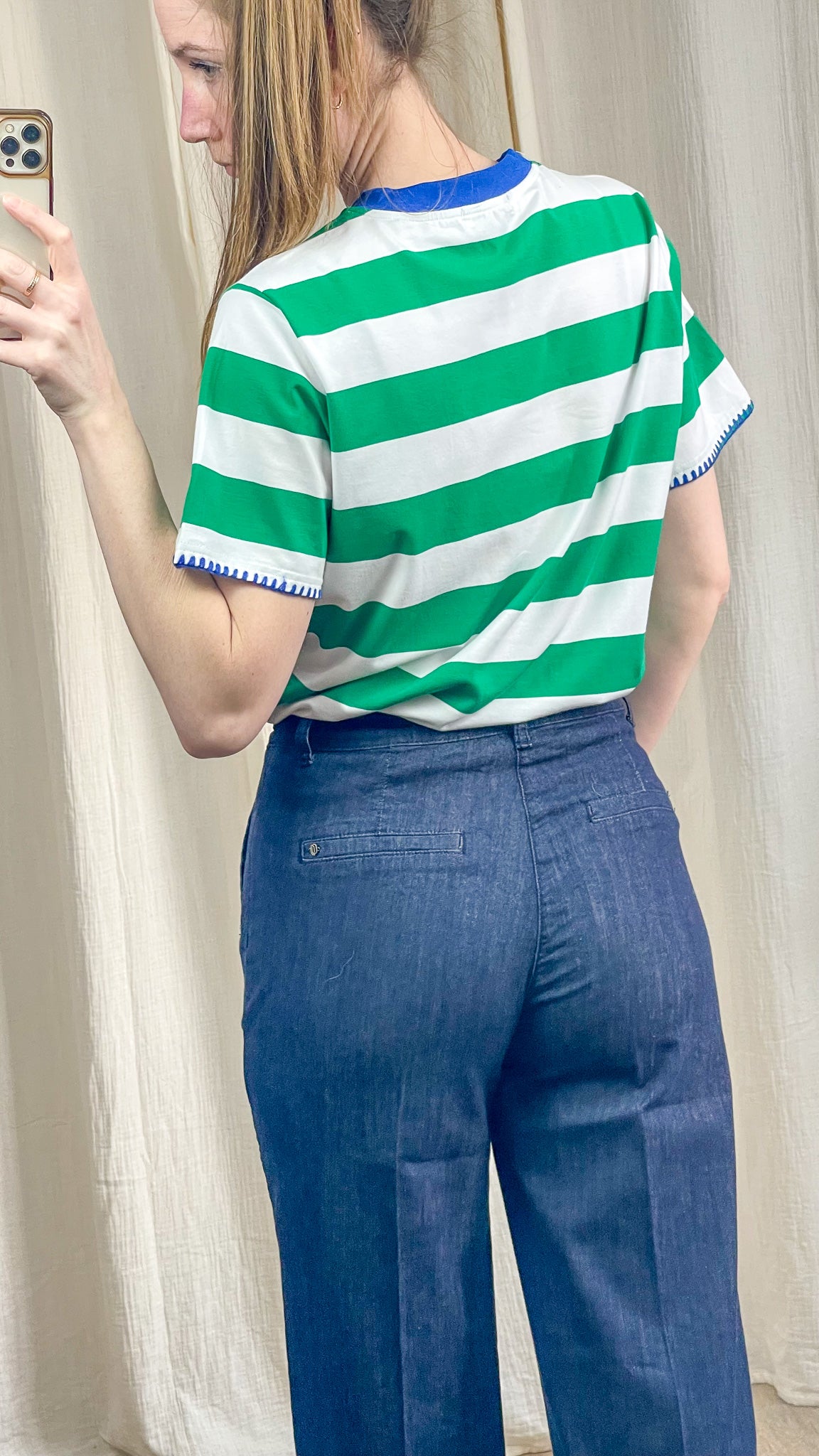 T-shirt Juicy - T-shirt rayé rouge ou vert imprimé fruits femme