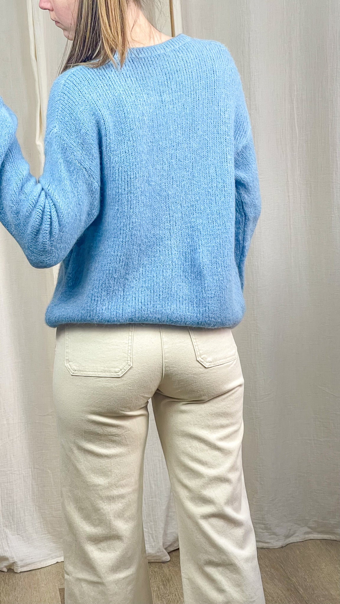 Gilet Lison - Gilet en baby alpaga boutonné avec poches
