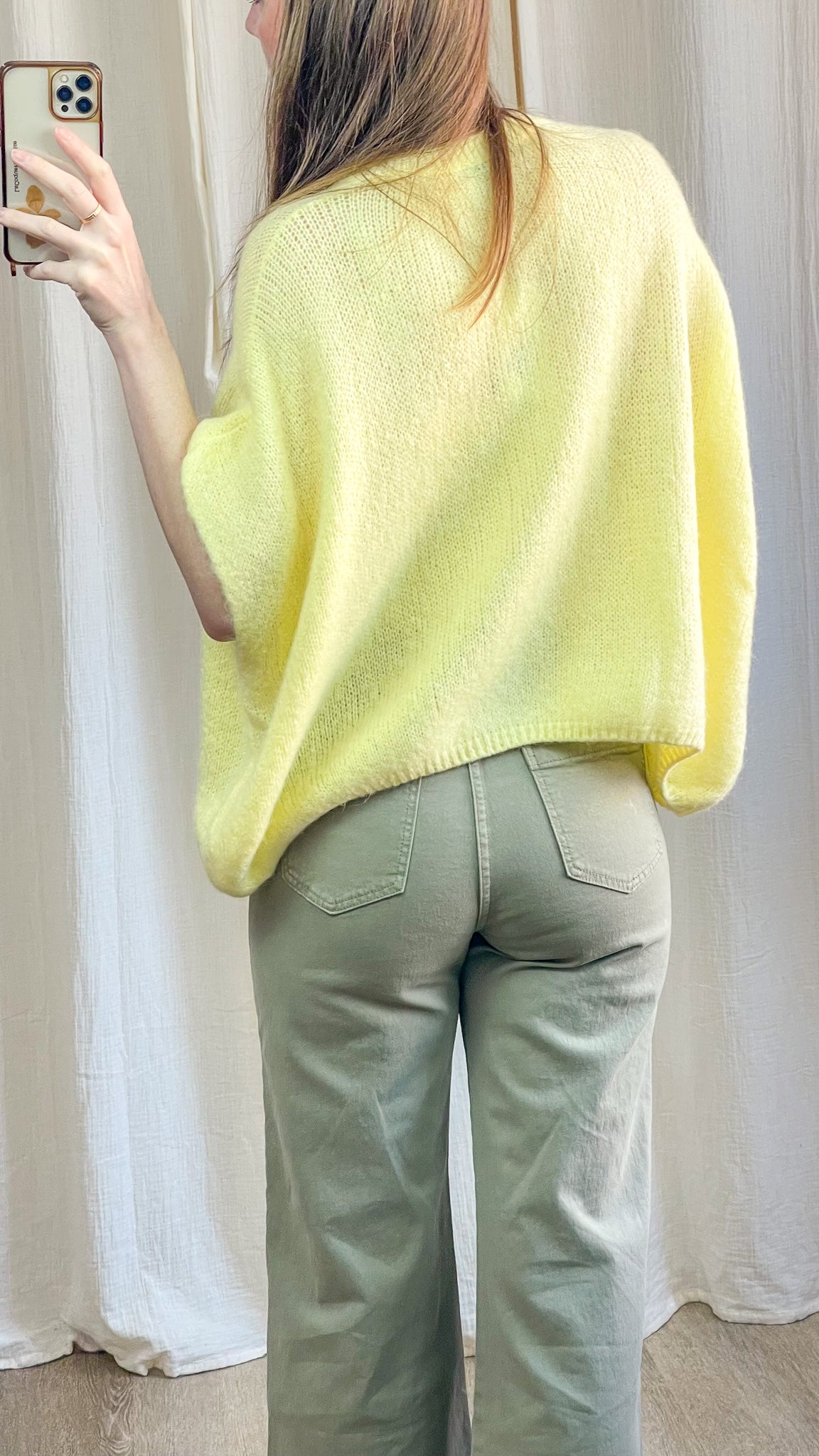 Pull Romane - Pull oversize col V effet mohair