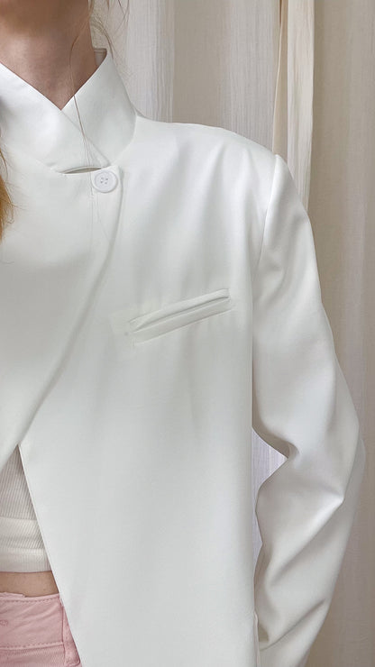 Blazer Valya – Blazer femme col montant coupe structurée