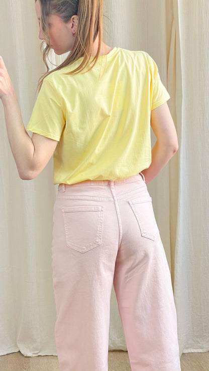 T-shirt oversize basique – T-shirt femme coupe ample col rond